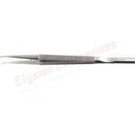Micro Forceps, Curved, 8mm Round Handle