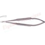 Barraquer Needle Holder, Round Handle, Curved, Without Catch